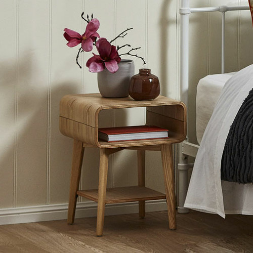 solid ash bedside table